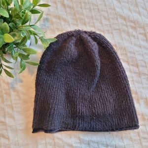 MADEWELL Kent Slouchy alpaca wool blend beanie in black one size
